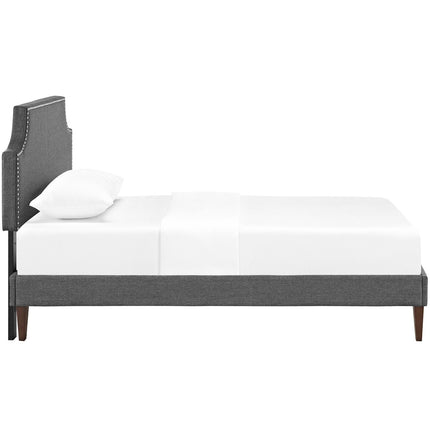 Modway MOD-5596 Laura Fabric Twin Platform Bed with Squared Tapered Legs Modway
