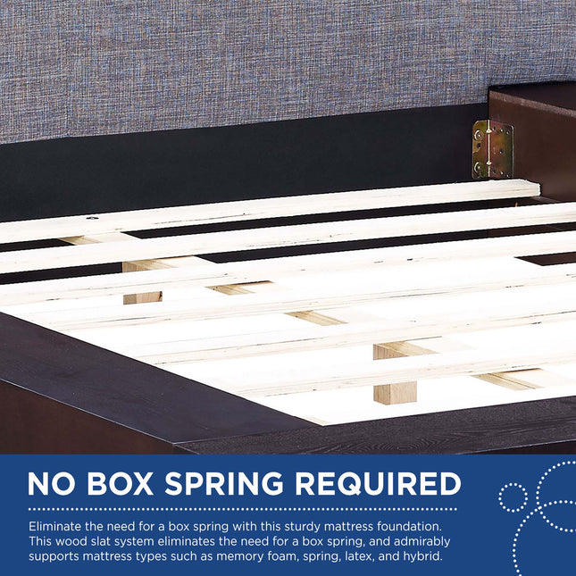 Modway MOD-5721 Freja Fabric Queen Platform Bed Modway