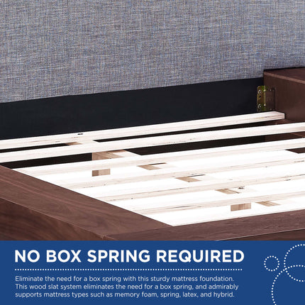 Modway MOD-5721 Freja Fabric Queen Platform Bed Modway