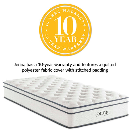 Modway MOD-5768 Jenna 10" Innerspring and Foam Twin Mattress Modway