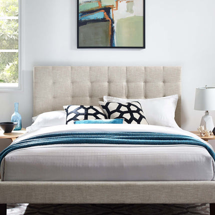 Modway MOD-5855 Paisley Tufted Upholstered Linen Fabric King and California King Headboard Modway