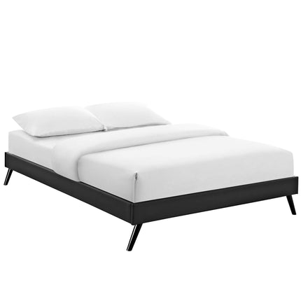 Modway MOD-5892 Loryn Vinyl King Bed Frame with Round Splayed Legs Modway