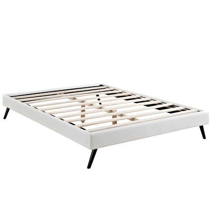 Modway MOD-5892 Loryn Vinyl King Bed Frame with Round Splayed Legs Modway