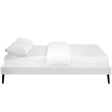 Modway MOD-5892 Loryn Vinyl King Bed Frame with Round Splayed Legs Modway