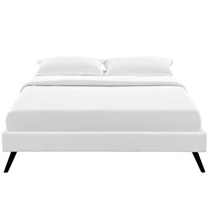 Modway MOD-5892 Loryn Vinyl King Bed Frame with Round Splayed Legs Modway