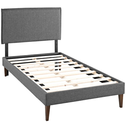 Modway MOD-5906 Amaris Fabric Twin Platform Bed with Squared Tapered Legs Modway