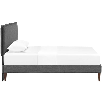 Modway MOD-5906 Amaris Fabric Twin Platform Bed with Squared Tapered Legs Modway