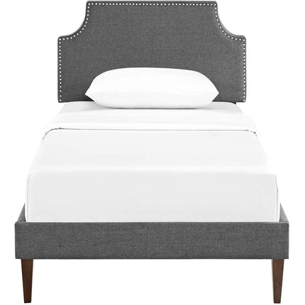 Modway MOD-5951 Corene Fabric Twin Platform Bed with Squared Tapered Legs Modway