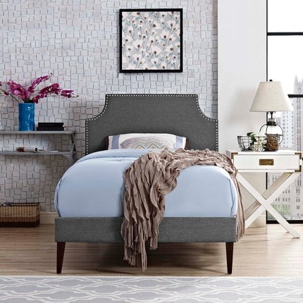 Modway MOD-5951 Corene Fabric Twin Platform Bed with Squared Tapered Legs Modway