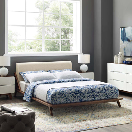 Modway MOD-6047 Luella Upholstered Fabric Queen Platform Bed Modway