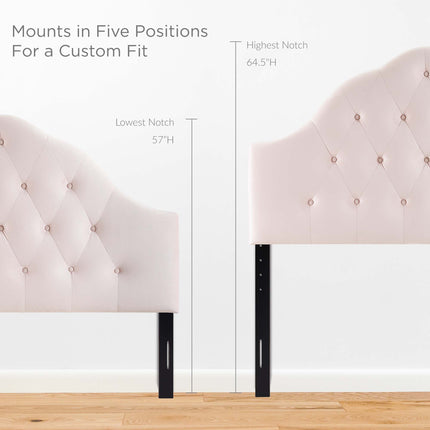 Modway MOD-6123 Sovereign Diamond Tufted Performance Velvet Full Headboard - Plaza Home Decor