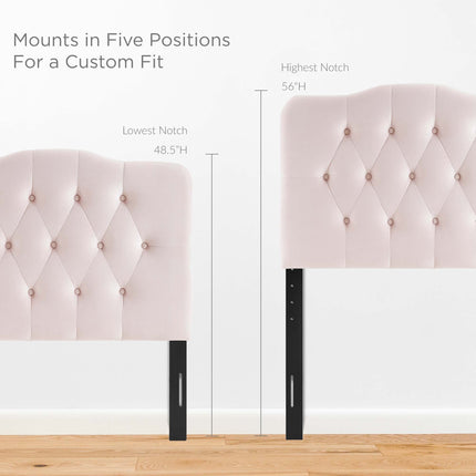 Modway MOD-6126 Annabel Diamond Tufted Performance Velvet Twin Headboard Modway