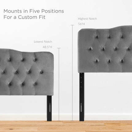 Modway MOD-6129 Annabel Diamond Tufted Performance Velvet Queen Headboard Modway
