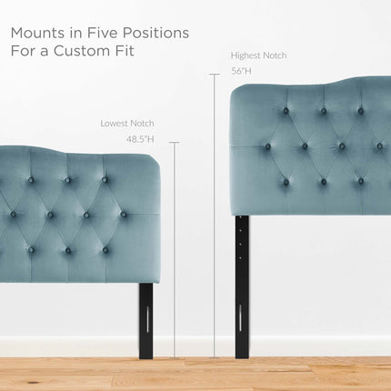 Modway MOD-6129 Annabel Diamond Tufted Performance Velvet Queen Headboard Modway