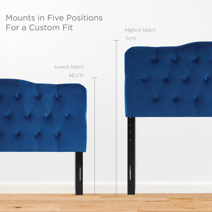 Modway MOD-6129 Annabel Diamond Tufted Performance Velvet Queen Headboard Modway
