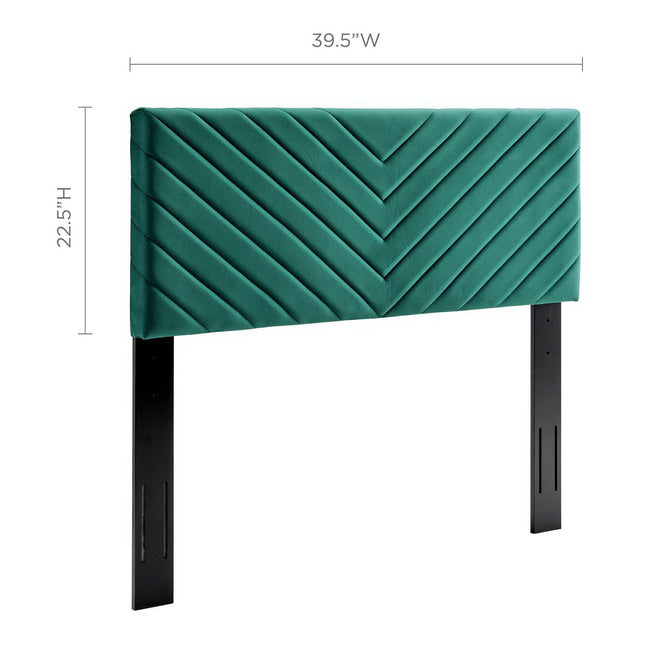 Modway MOD-6143 Alyson Angular Channel Tufted Performance Velvet Twin Headboard Modway