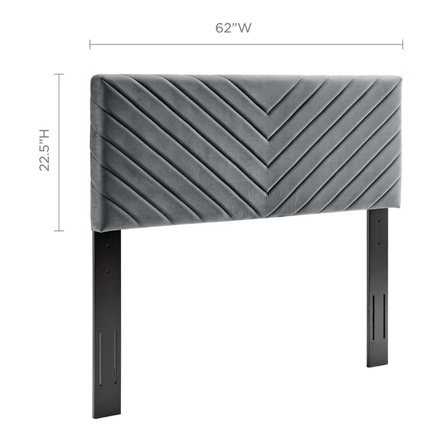Modway MOD-6144 Alyson Angular Channel Tufted Performance Velvet Full / Queen Headboard Modway