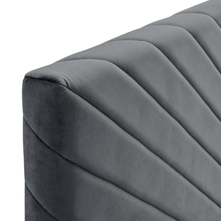 Modway MOD-6144 Alyson Angular Channel Tufted Performance Velvet Full / Queen Headboard Modway