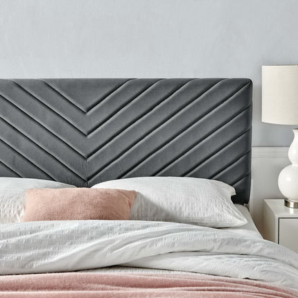 Modway MOD-6144 Alyson Angular Channel Tufted Performance Velvet Full / Queen Headboard Modway