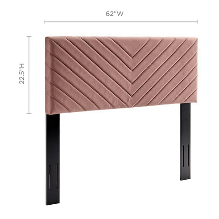 Modway MOD-6144 Alyson Angular Channel Tufted Performance Velvet Full / Queen Headboard Modway