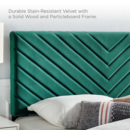 Modway MOD-6144 Alyson Angular Channel Tufted Performance Velvet Full / Queen Headboard Modway