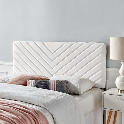Modway MOD-6144 Alyson Angular Channel Tufted Performance Velvet Full / Queen Headboard Modway