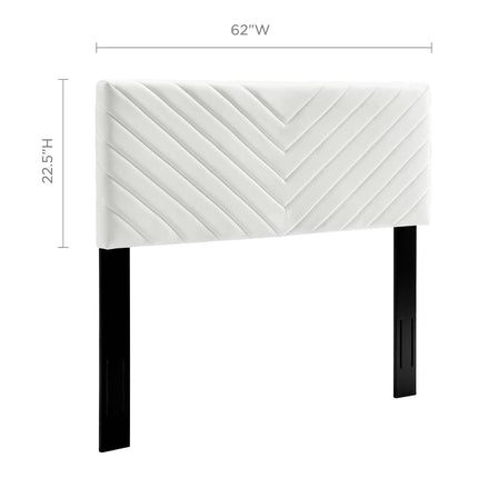 Modway MOD-6144 Alyson Angular Channel Tufted Performance Velvet Full / Queen Headboard Modway