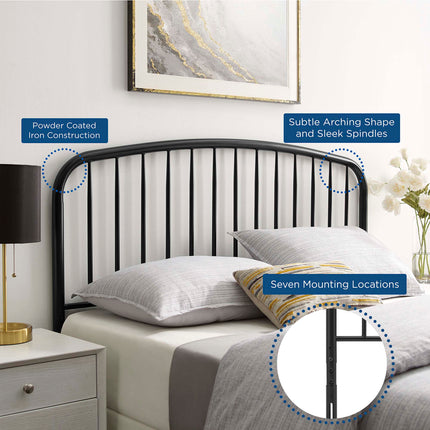Modway MOD-6150 Nova Metal Queen Headboard Modway