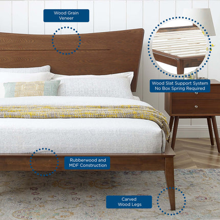 Modway MOD-6251 Astra Wood King Platform Bed Modway