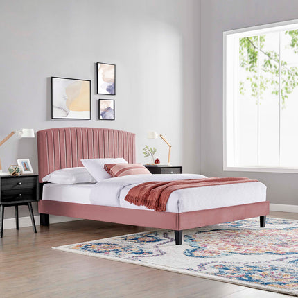 Modway MOD-6283 Alessi Performance Velvet Queen Platform Bed Modway