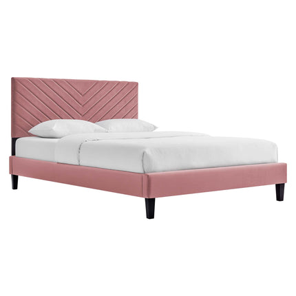 Modway MOD-6285 Roxanne Performance Velvet Queen Platform Bed Modway