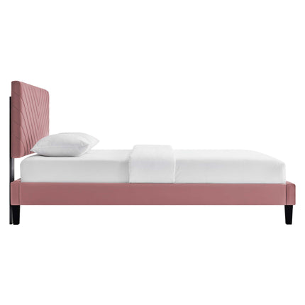 Modway MOD-6285 Roxanne Performance Velvet Queen Platform Bed Modway