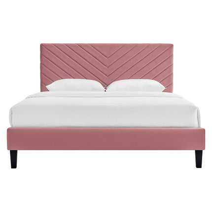 Modway MOD-6285 Roxanne Performance Velvet Queen Platform Bed Modway