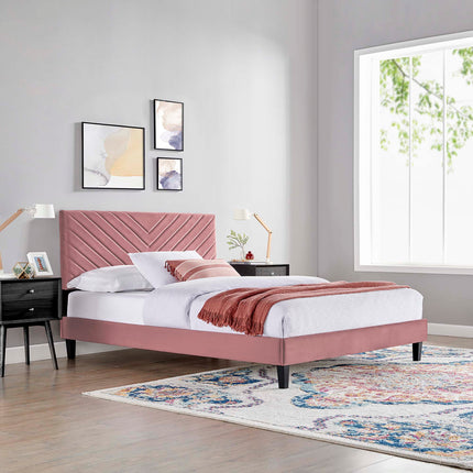 Modway MOD-6285 Roxanne Performance Velvet Queen Platform Bed Modway