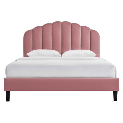 Modway MOD-6287 Daisy Performance Velvet Queen Platform Bed Modway