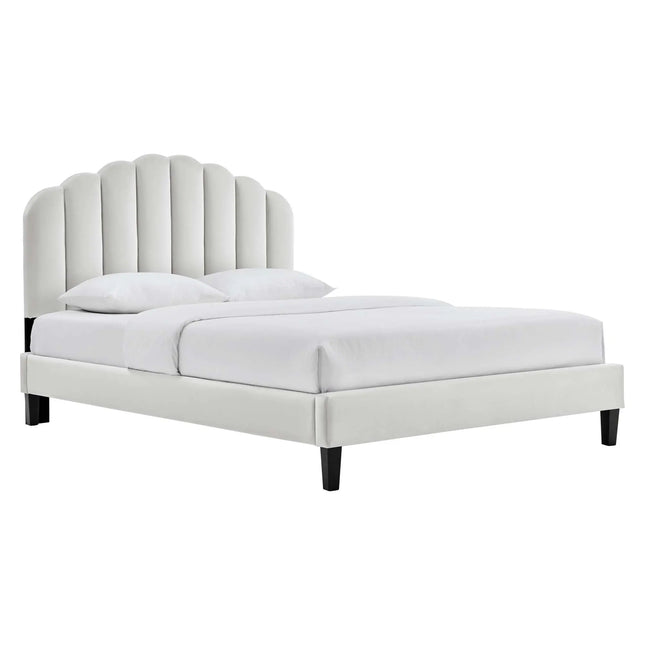 Modway MOD-6287 Daisy Performance Velvet Queen Platform Bed Modway