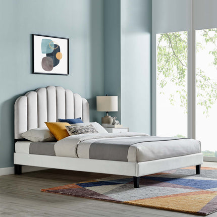 Modway MOD-6287 Daisy Performance Velvet Queen Platform Bed Modway