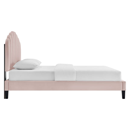 Modway MOD-6287 Daisy Performance Velvet Queen Platform Bed Modway