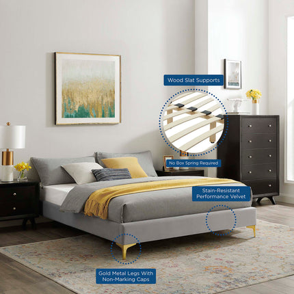 Modway MOD-6306 Sutton Performance Velvet Full Bed Frame - Plaza Home Decor