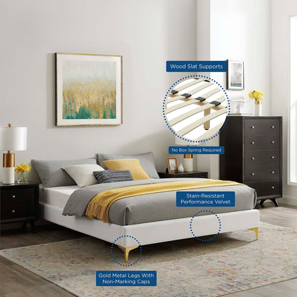 Modway MOD-6307 Sutton Performance Velvet King Bed Frame - Plaza Home Decor