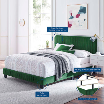 Modway MOD-6330 Celine Channel Tufted Performance Velvet Queen Bed Modway