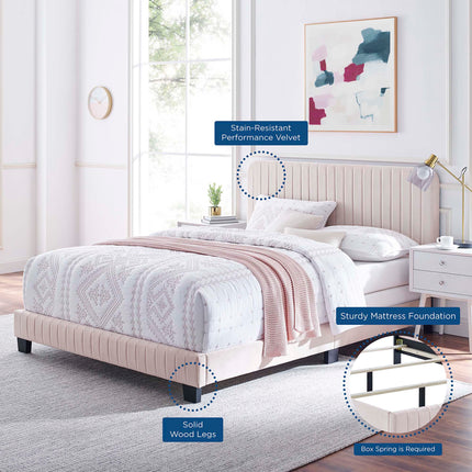 Modway MOD-6330 Celine Channel Tufted Performance Velvet Queen Bed Modway