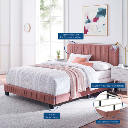 Modway MOD-6332 Celine Channel Tufted Performance Velvet Twin Bed Modway
