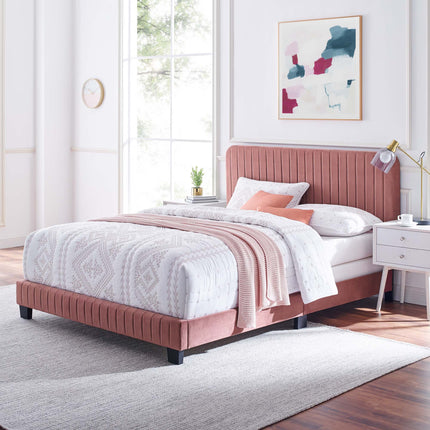 Modway MOD-6332 Celine Channel Tufted Performance Velvet Twin Bed Modway