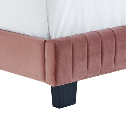Modway MOD-6333 Celine Channel Tufted Performance Velvet King Platform Bed Modway