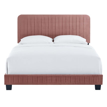 Modway MOD-6333 Celine Channel Tufted Performance Velvet King Platform Bed Modway