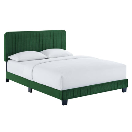Modway MOD-6333 Celine Channel Tufted Performance Velvet King Platform Bed Modway