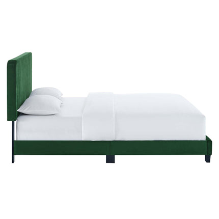 Modway MOD-6333 Celine Channel Tufted Performance Velvet King Platform Bed Modway