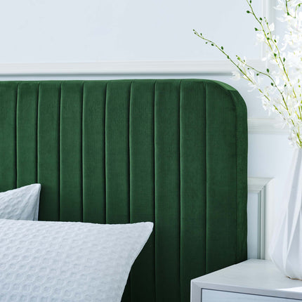 Modway MOD-6333 Celine Channel Tufted Performance Velvet King Platform Bed Modway