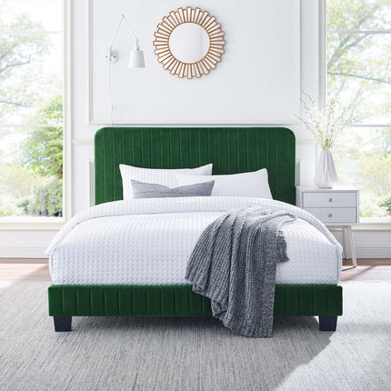 Modway MOD-6333 Celine Channel Tufted Performance Velvet King Platform Bed Modway